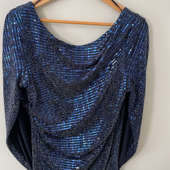 R&M Richards navy sequin dress size 14 - Picture 6 of 16